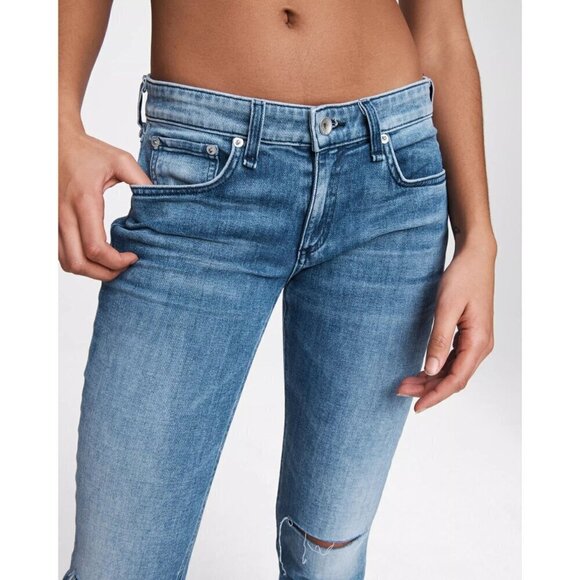 Rag & Bone Dre Low Rise Boyfriend Slim Straight Jeans Mendecino Womens Size 25 - Picture 3 of 13